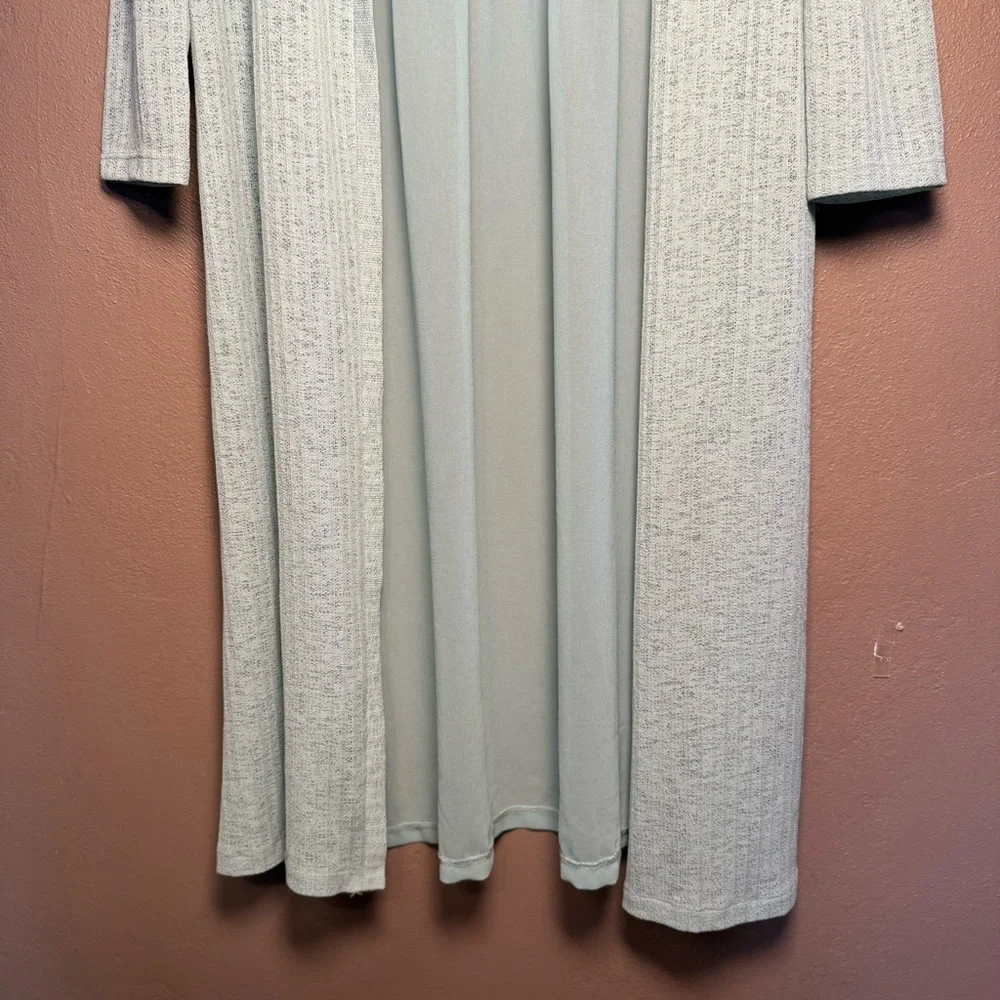 Cirana Mint Green Pastel Duster Cardigan Women's Size Large Boho Feminine Flowy